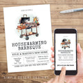 barbeque housewarming party invitation printed and digital evite